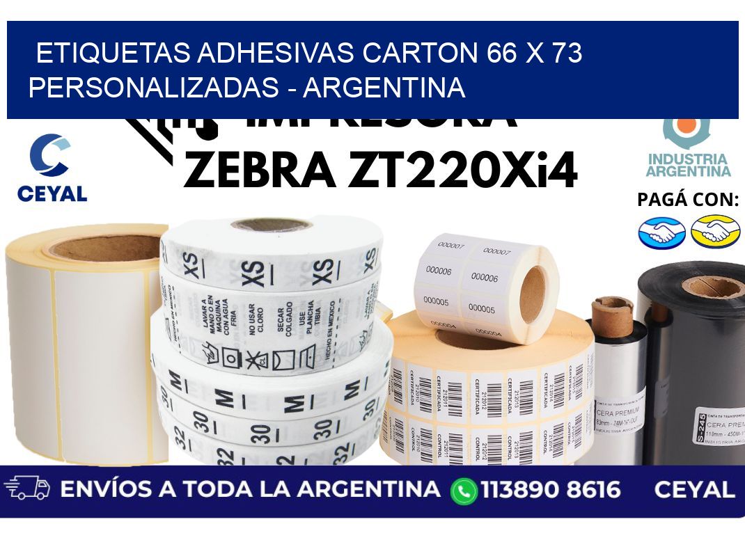 etiquetas adhesivas carton 66 x 73 personalizadas – Argentina
