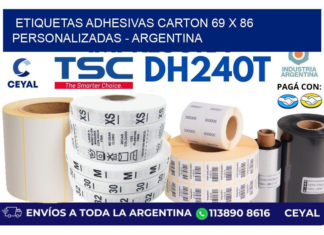 etiquetas adhesivas carton 69 x 86 personalizadas – Argentina