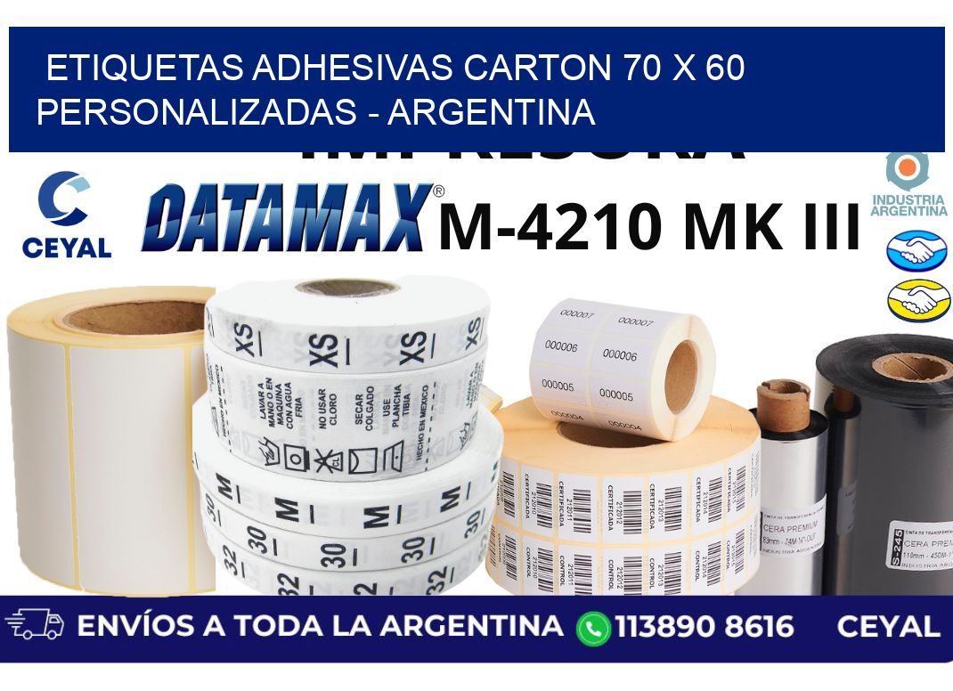 etiquetas adhesivas carton 70 x 60 personalizadas – Argentina