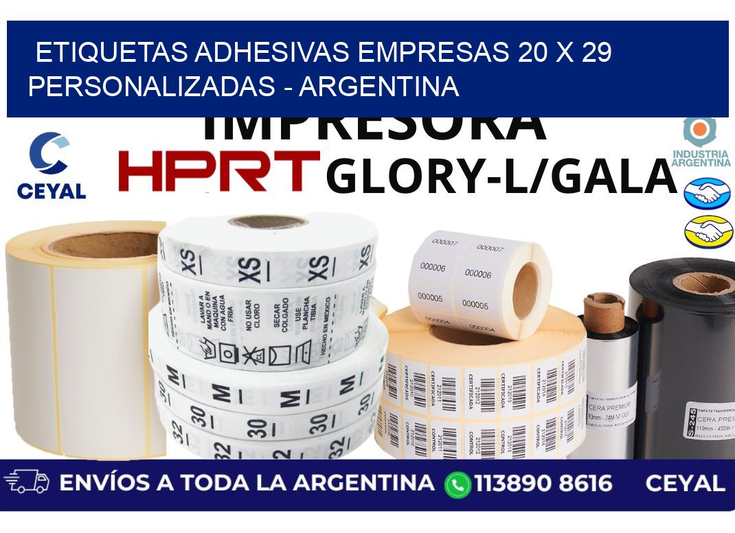 etiquetas adhesivas empresas 20 x 29 personalizadas – Argentina