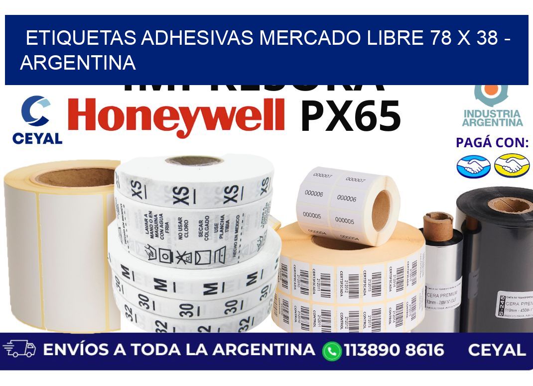 etiquetas adhesivas mercado libre 78 x 38 – Argentina