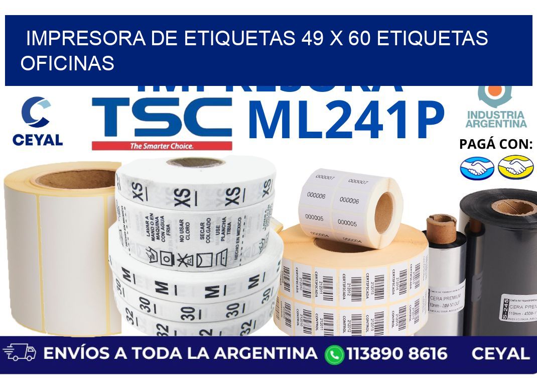 impresora de etiquetas 49 x 60 etiquetas oficinas