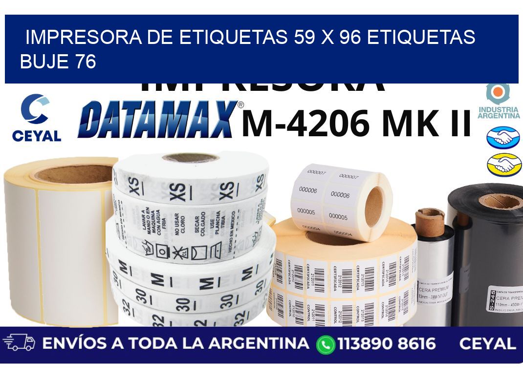 impresora de etiquetas 59 x 96 etiquetas buje 76
