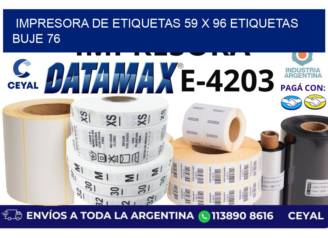 impresora de etiquetas 59 x 96 etiquetas buje 76