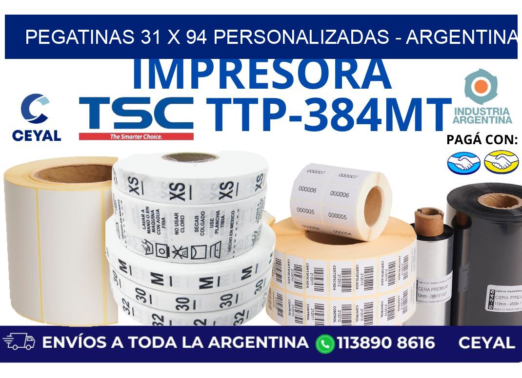 pegatinas 31 x 94 personalizadas - Argentina