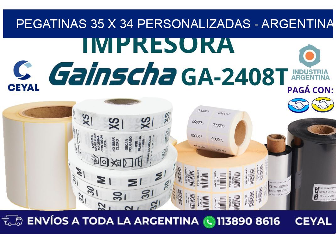 pegatinas 35 x 34 personalizadas - Argentina