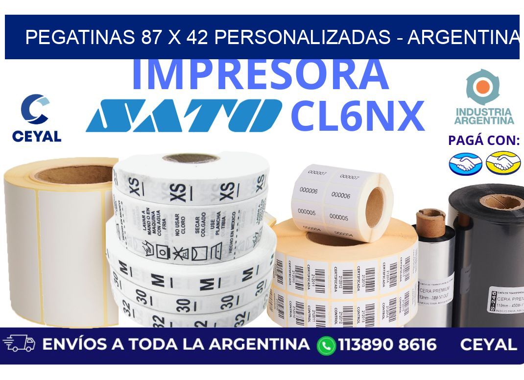 pegatinas 87 x 42 personalizadas - Argentina