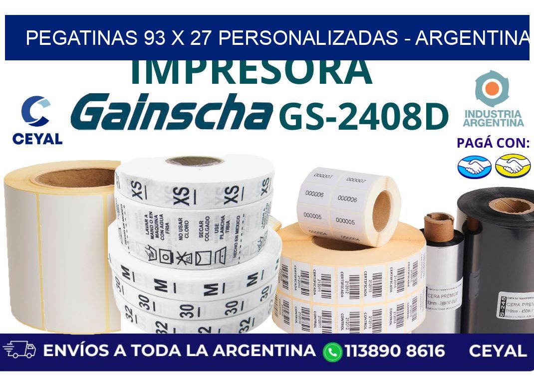 pegatinas 93 x 27 personalizadas - Argentina