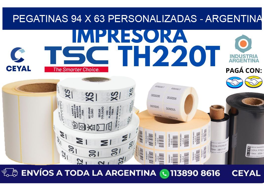 pegatinas 94 x 63 personalizadas - Argentina