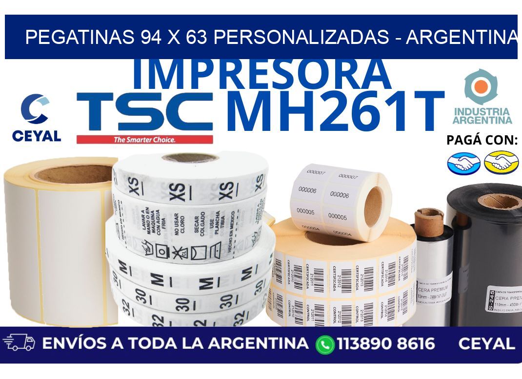 pegatinas 94 x 63 personalizadas – Argentina