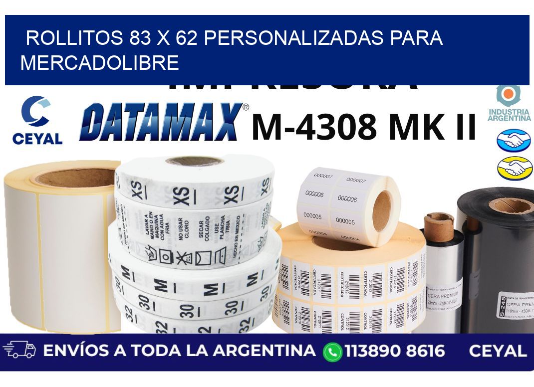 rollitos 83 x 62 personalizadas para mercadolibre