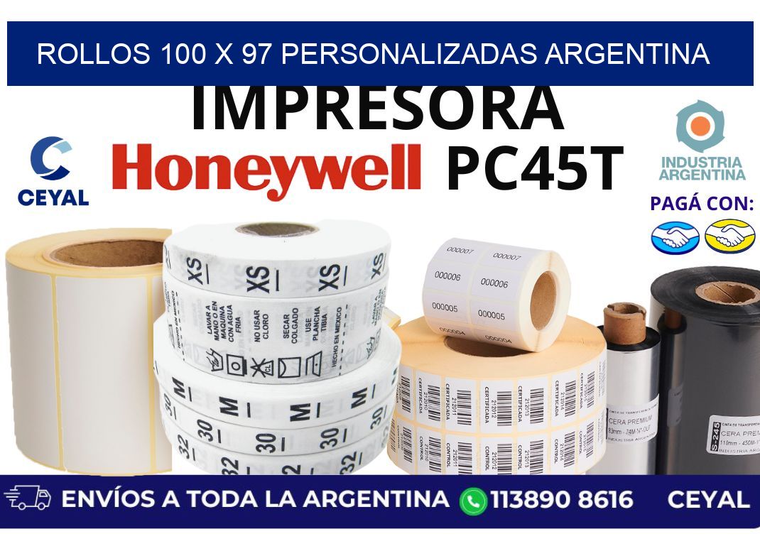 rollos 100 x 97 personalizadas argentina