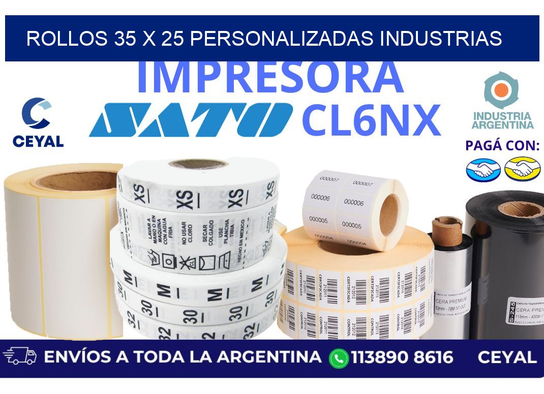 rollos 35 x 25 personalizadas industrias