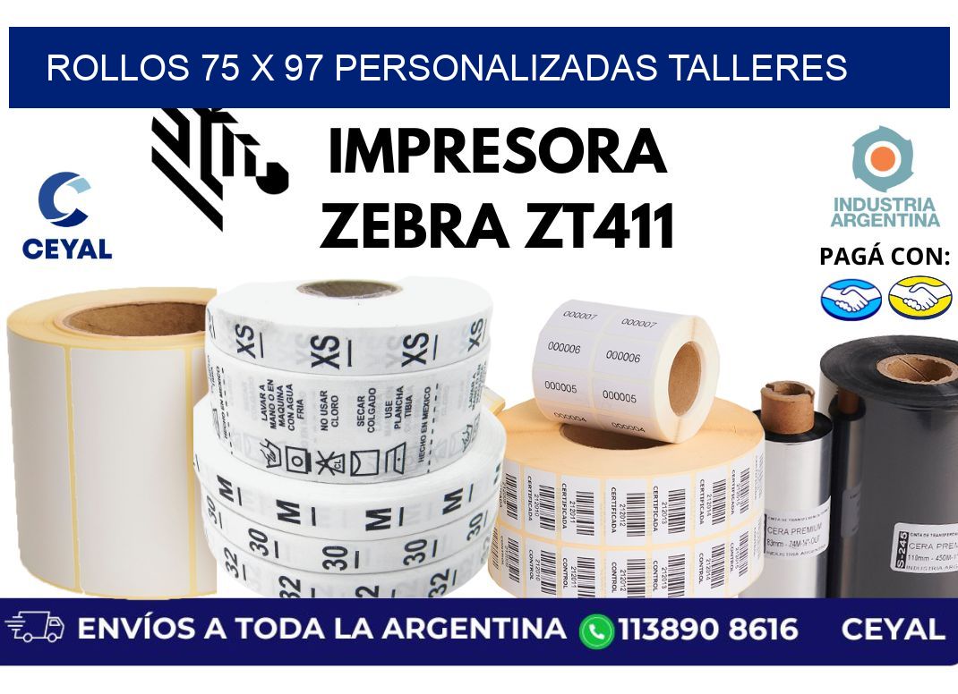 rollos 75 x 97 personalizadas talleres
