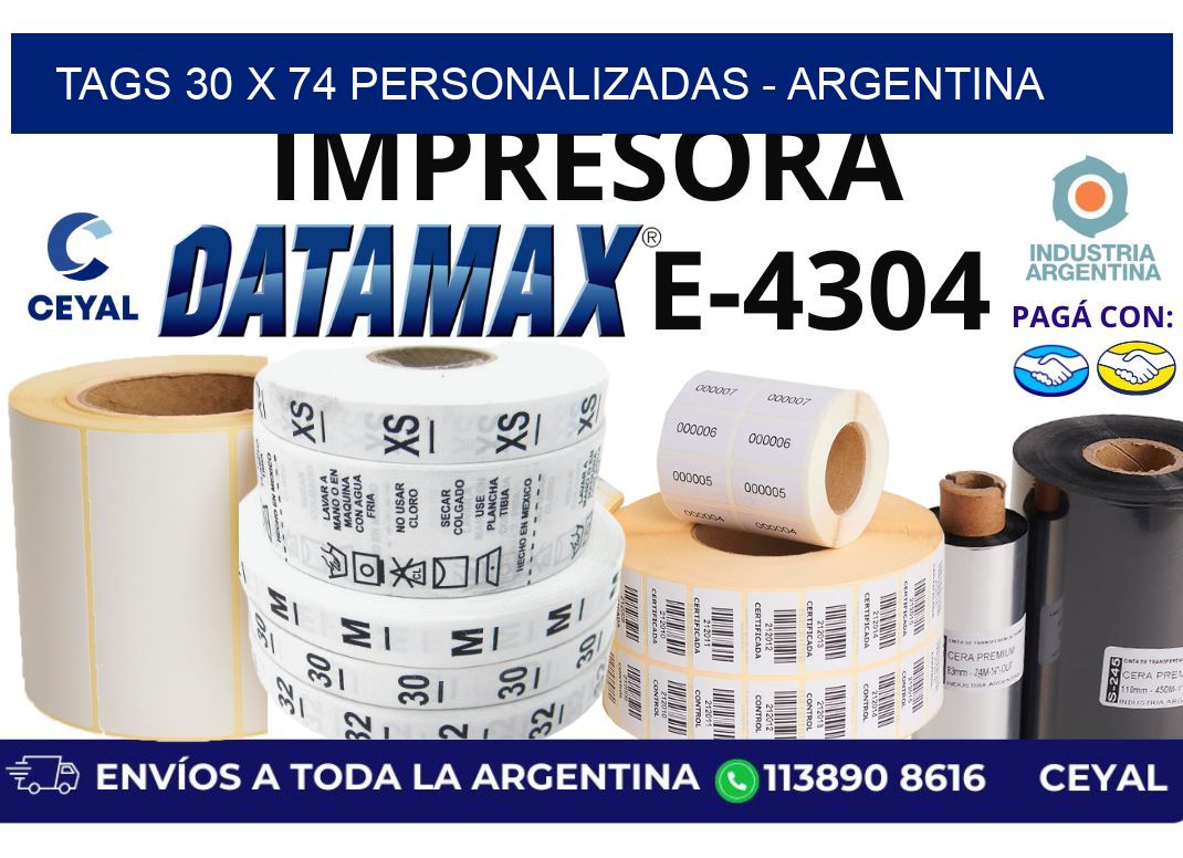 tags 30 x 74 personalizadas – Argentina