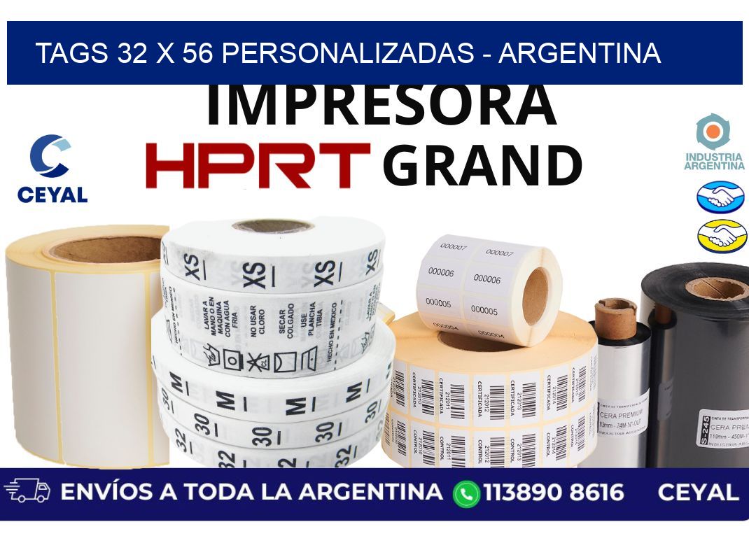 tags 32 x 56 personalizadas - Argentina