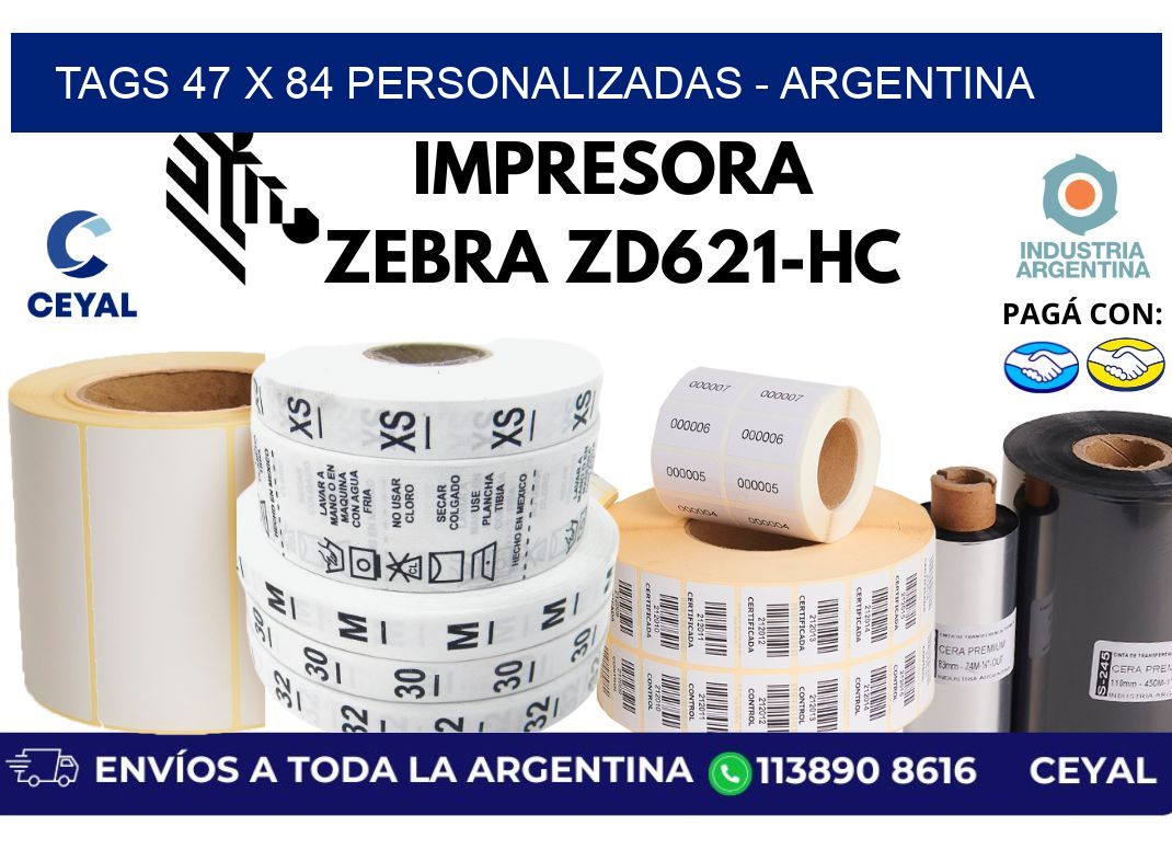 tags 47 x 84 personalizadas - Argentina
