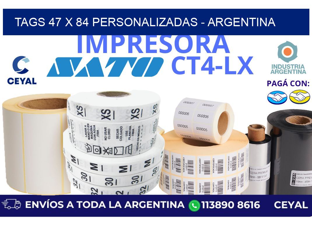 tags 47 x 84 personalizadas – Argentina