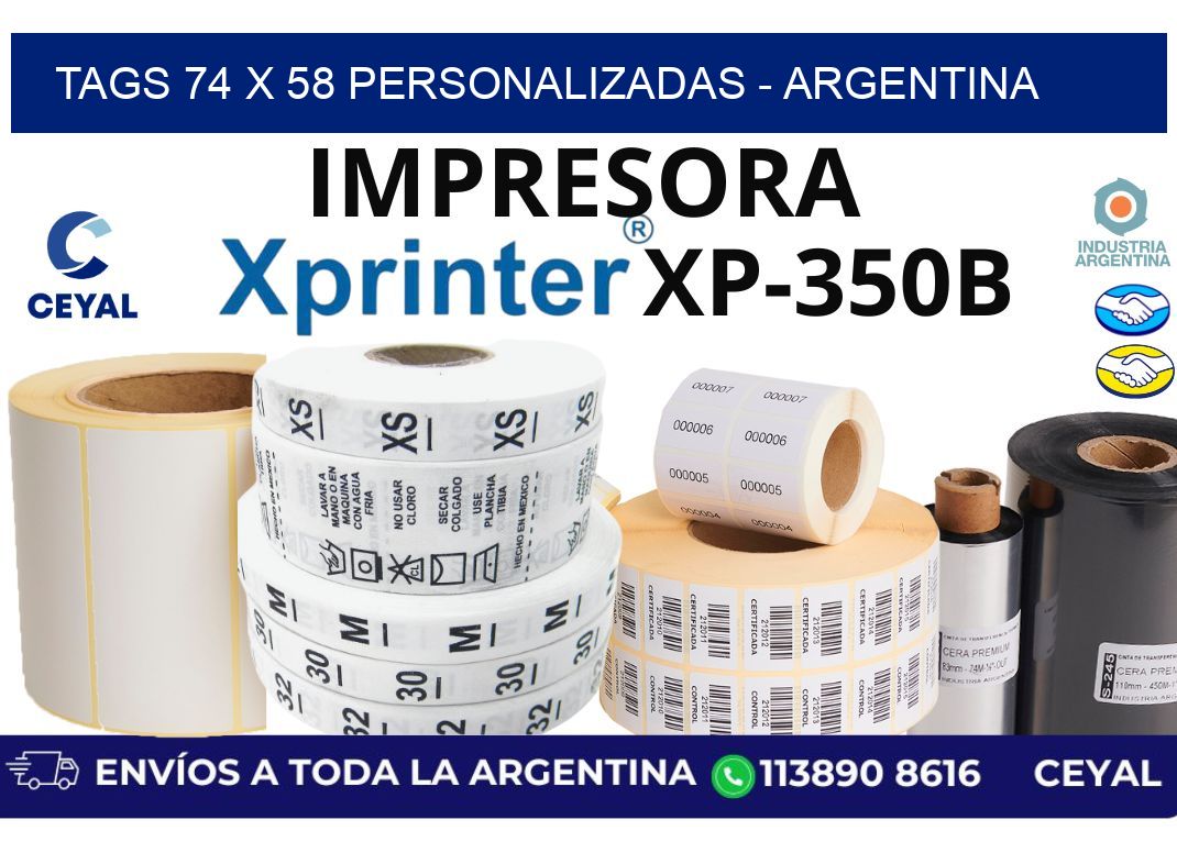 tags 74 x 58 personalizadas – Argentina