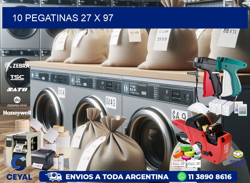 10 PEGATINAS 27 x 97
