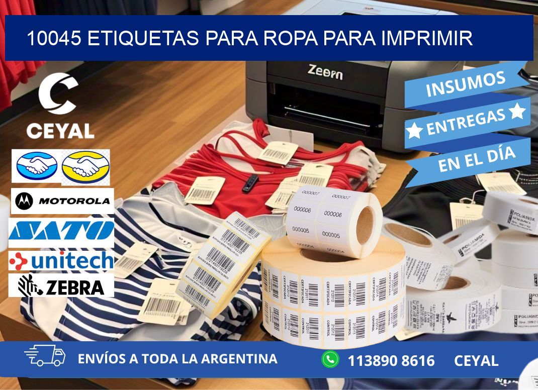 10045 Etiquetas para ropa para imprimir