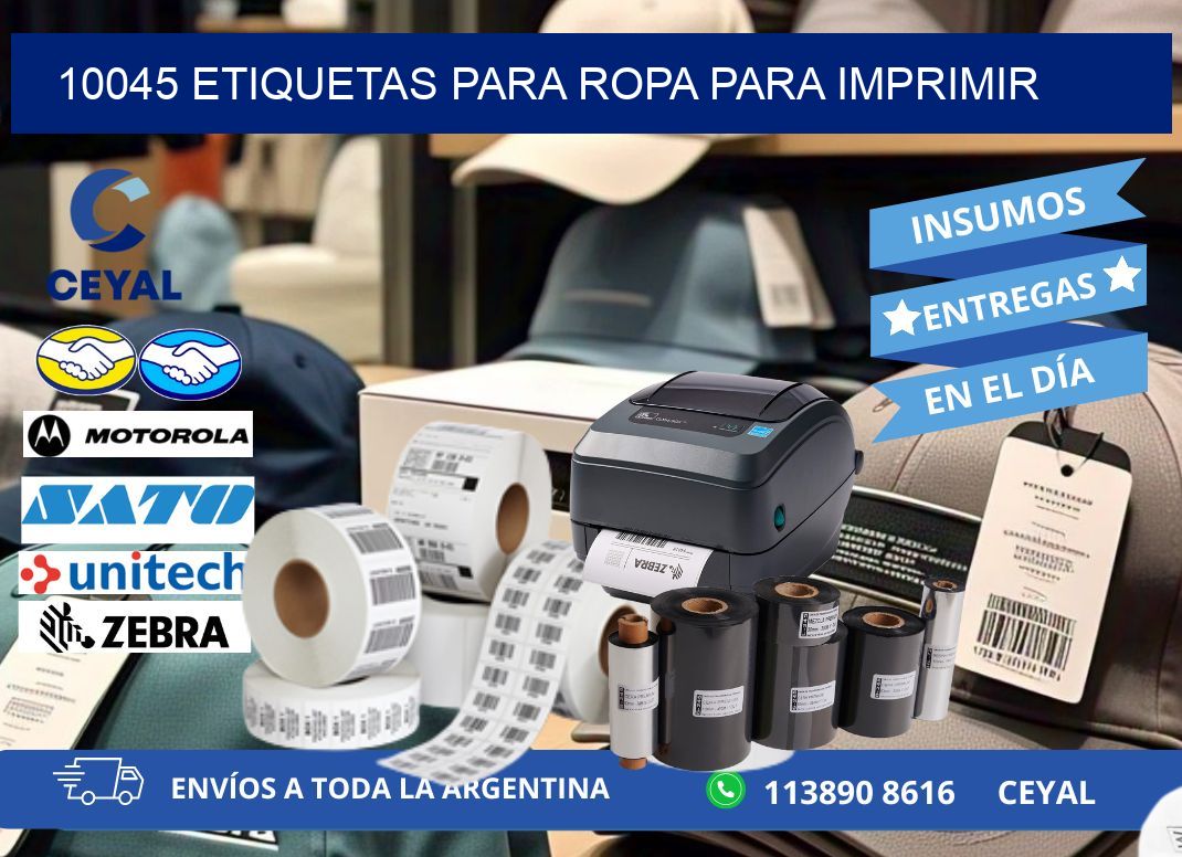 10045 Etiquetas para ropa para imprimir