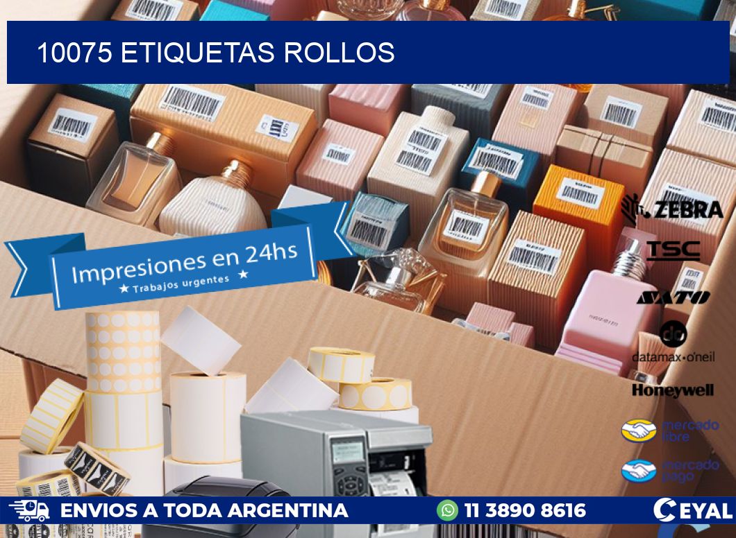 10075 etiquetas rollos