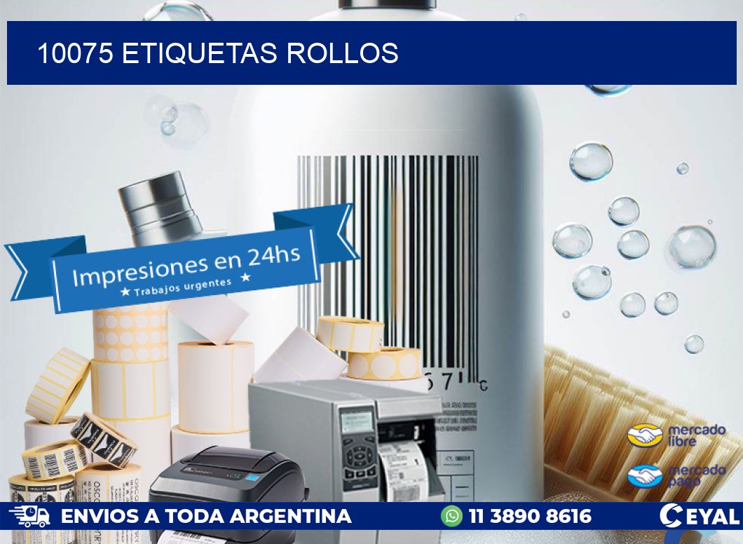 10075 etiquetas rollos