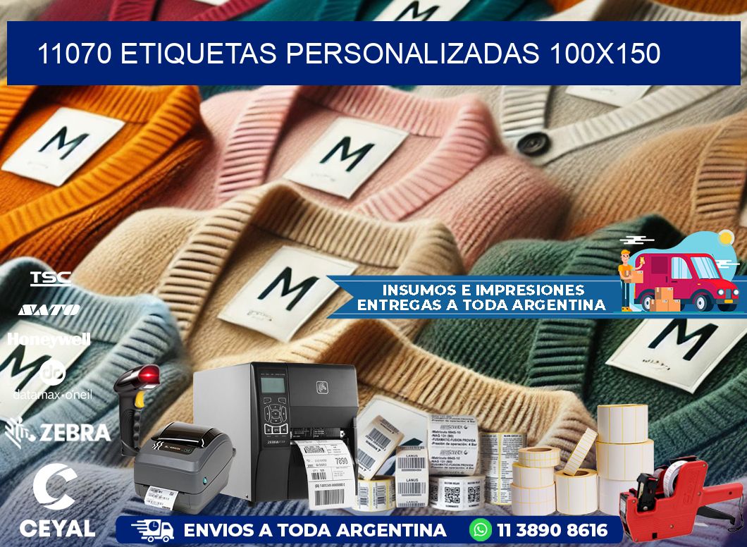 11070 Etiquetas personalizadas 100x150