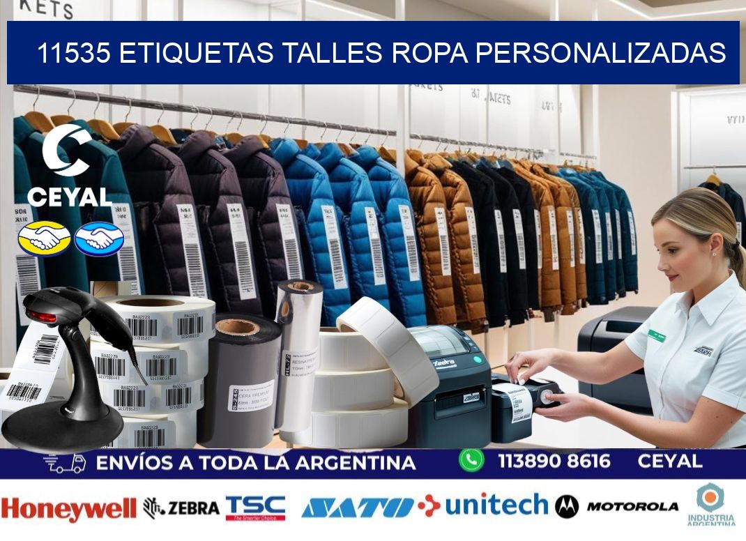 11535 ETIQUETAS TALLES ROPA PERSONALIZADAS