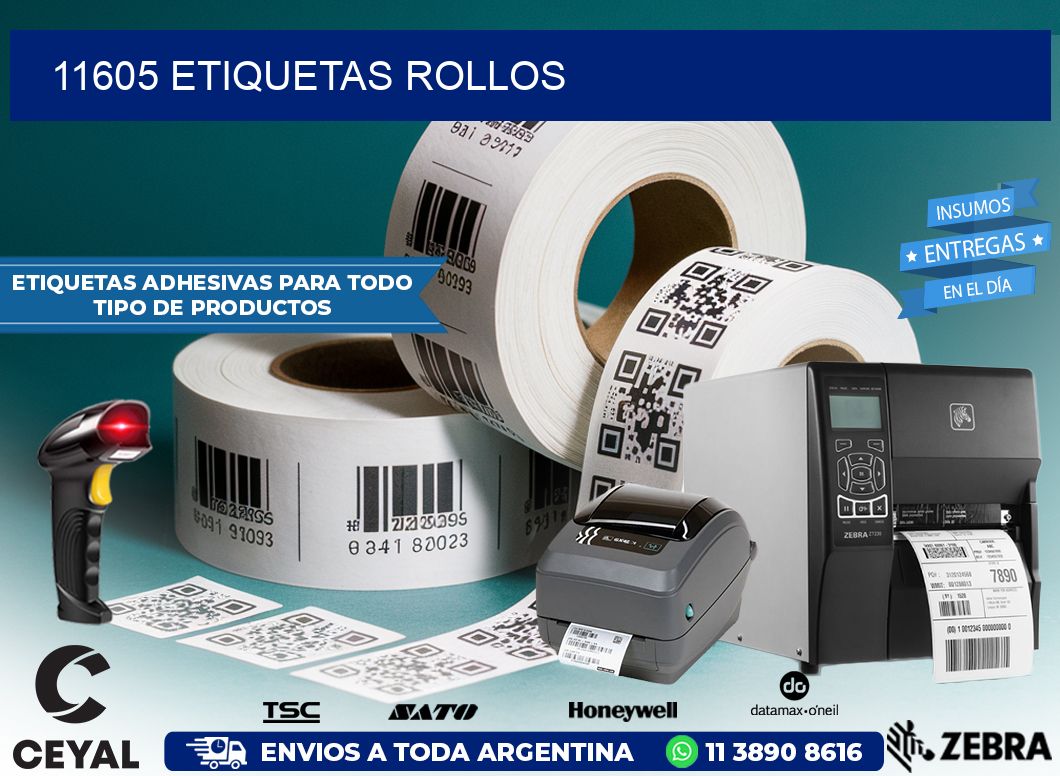 11605 etiquetas rollos