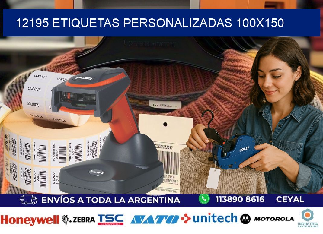 12195 Etiquetas personalizadas 100x150