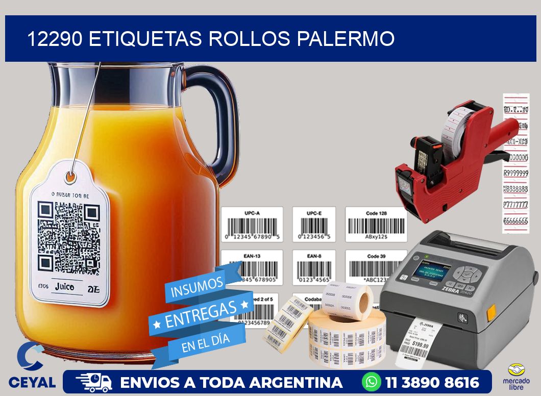 12290 etiquetas rollos PALERMO