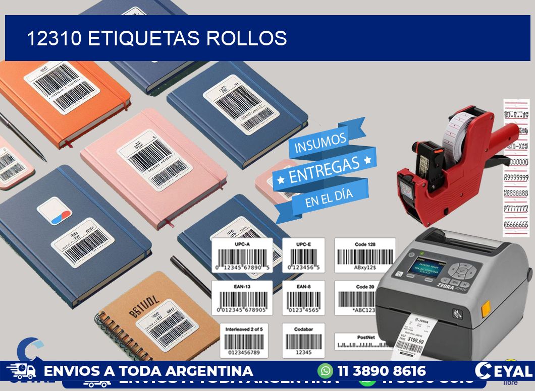 12310 Etiquetas rollos