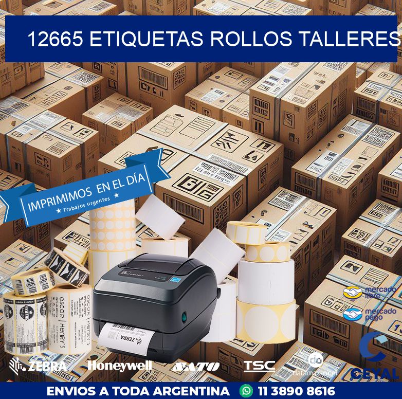 12665 etiquetas rollos TALLERES