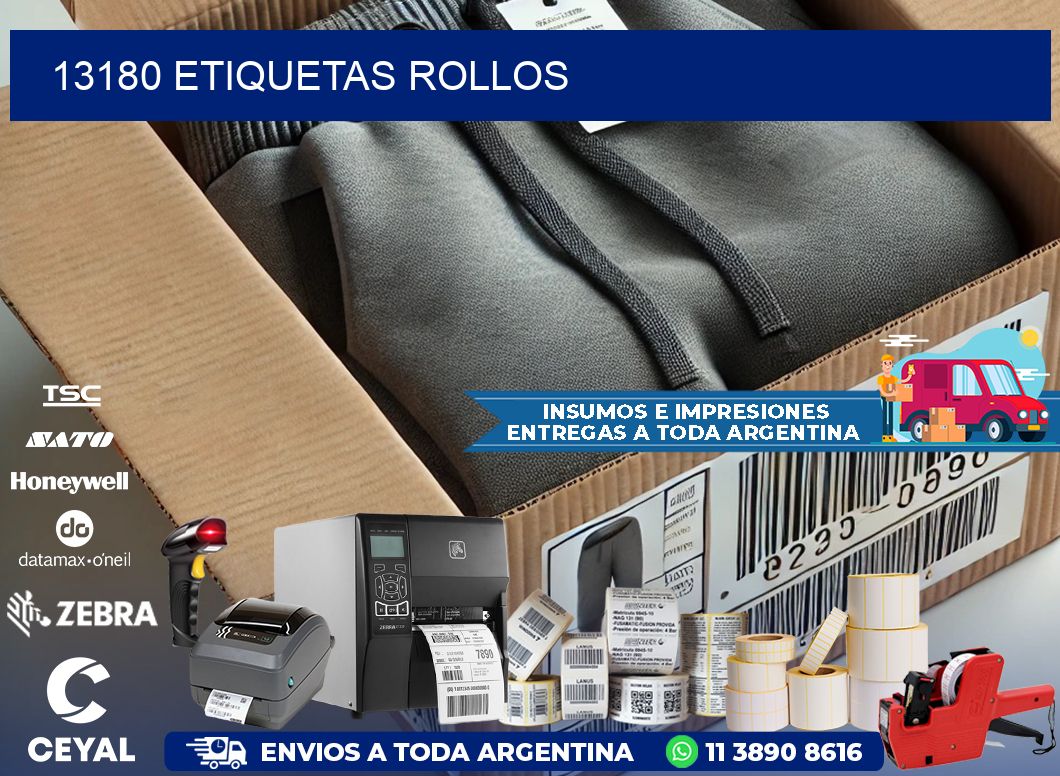 13180 etiquetas rollos