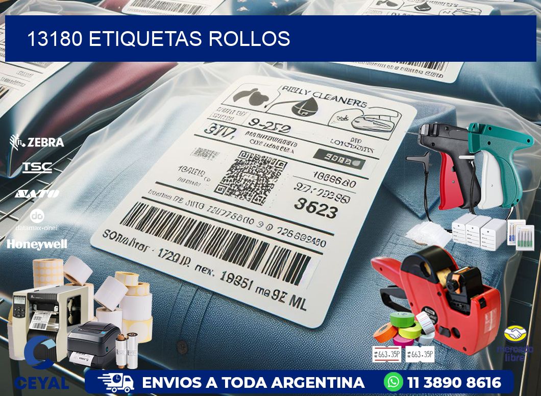 13180 etiquetas rollos