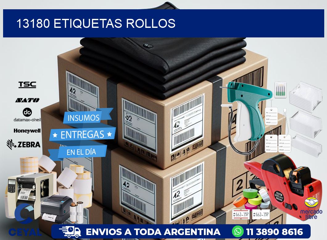 13180 etiquetas rollos
