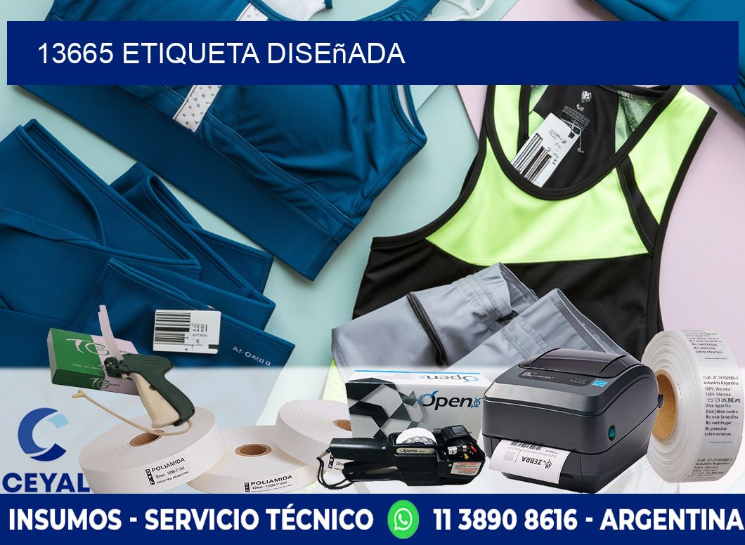 13665 etiqueta diseñada