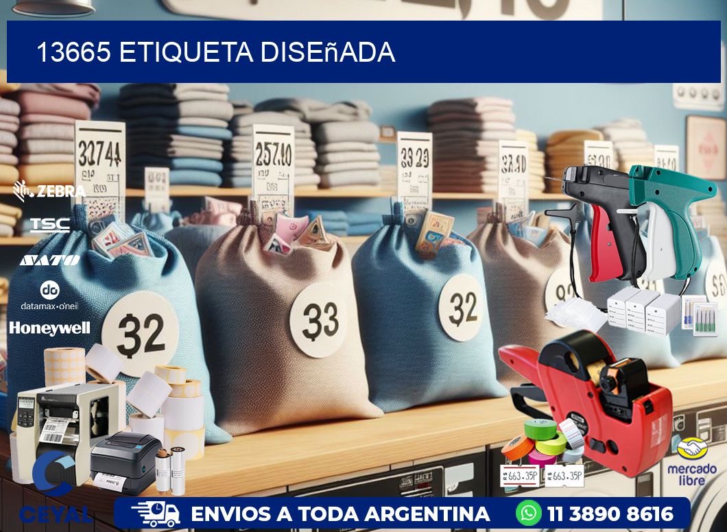 13665 etiqueta diseñada
