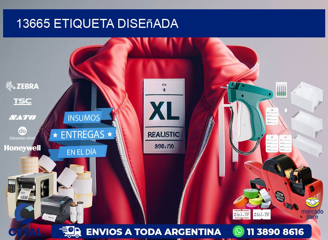 13665 etiqueta diseñada