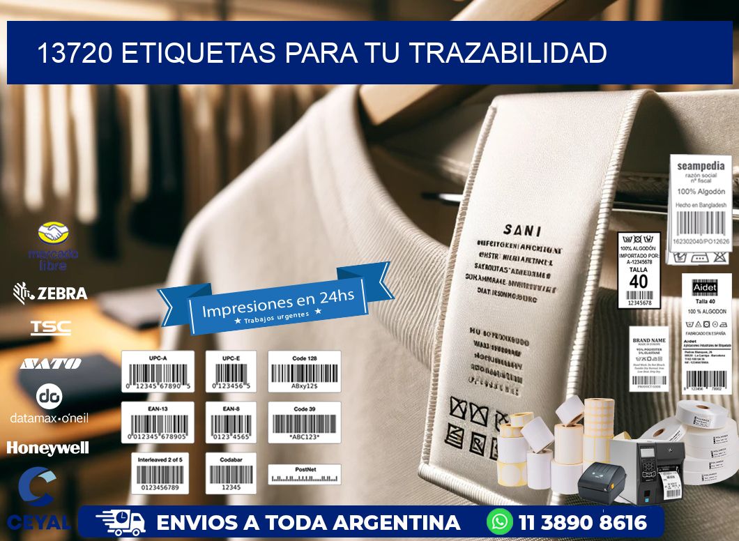 13720 etiquetas para tu trazabilidad