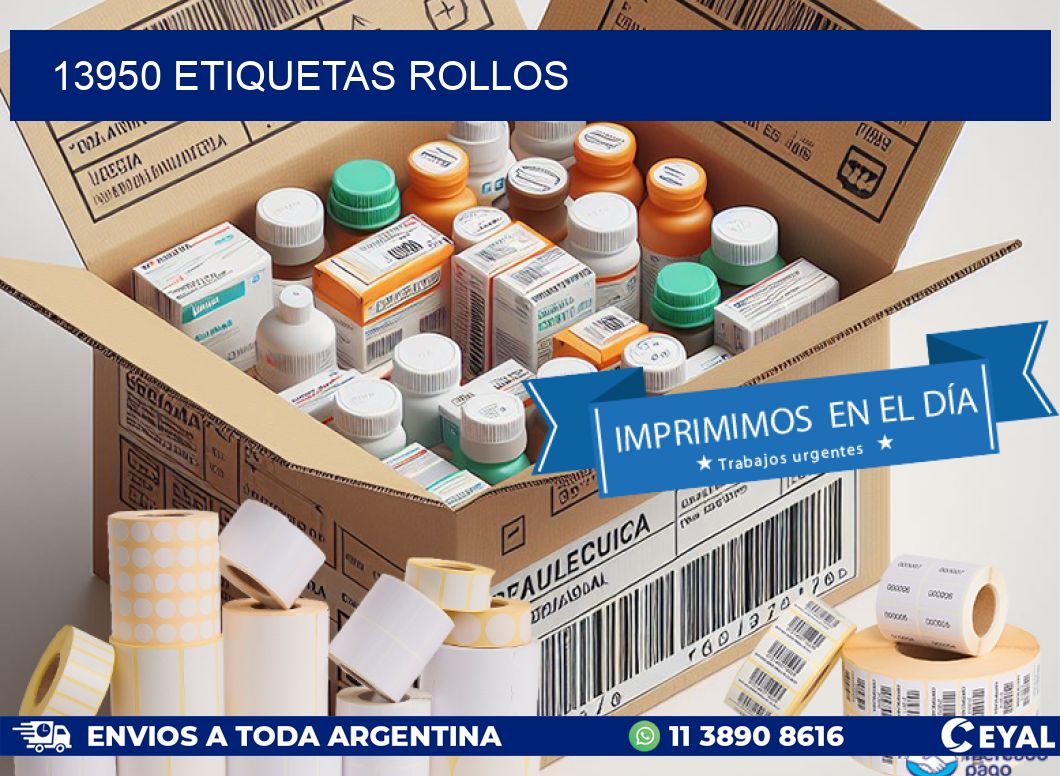 13950 etiquetas rollos