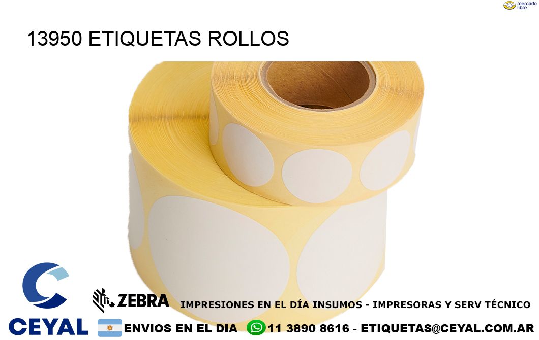 13950 etiquetas rollos