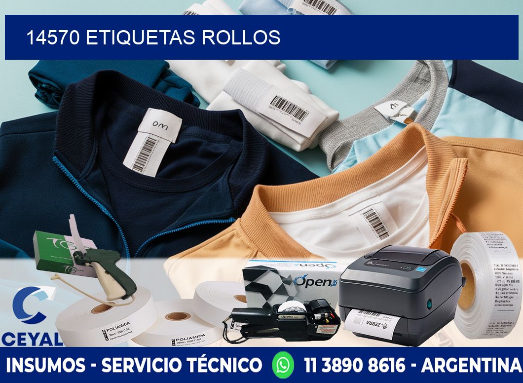 14570 etiquetas rollos
