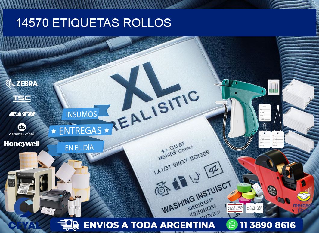 14570 etiquetas rollos