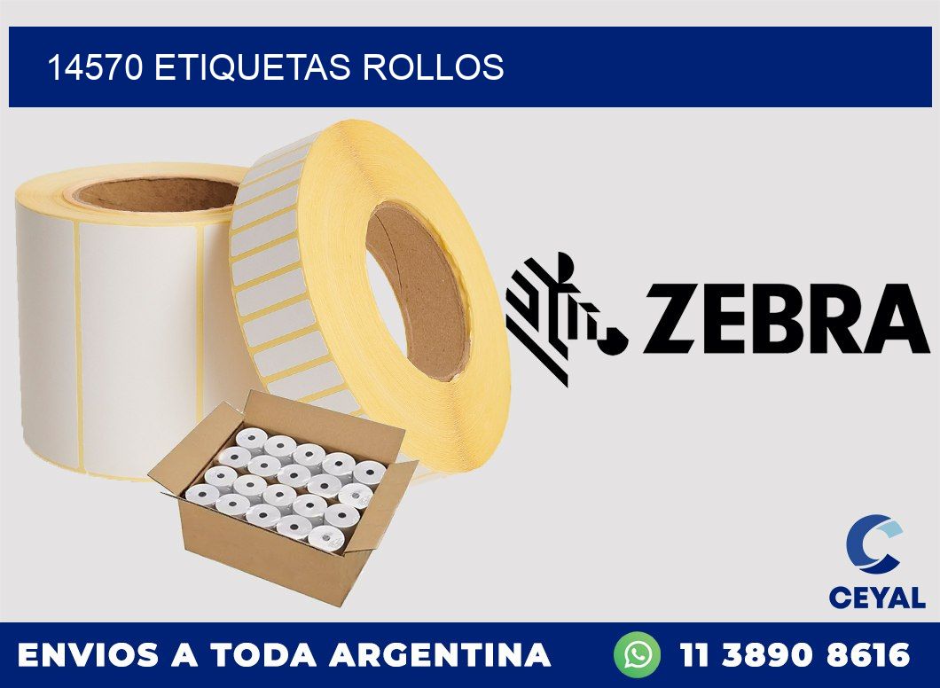 14570 etiquetas rollos