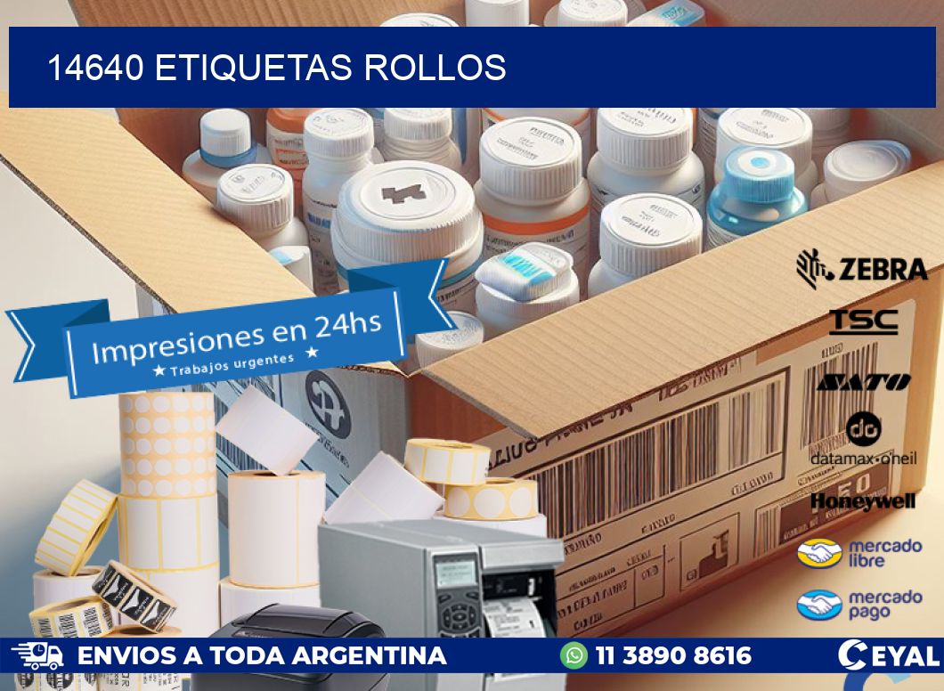 14640 etiquetas rollos