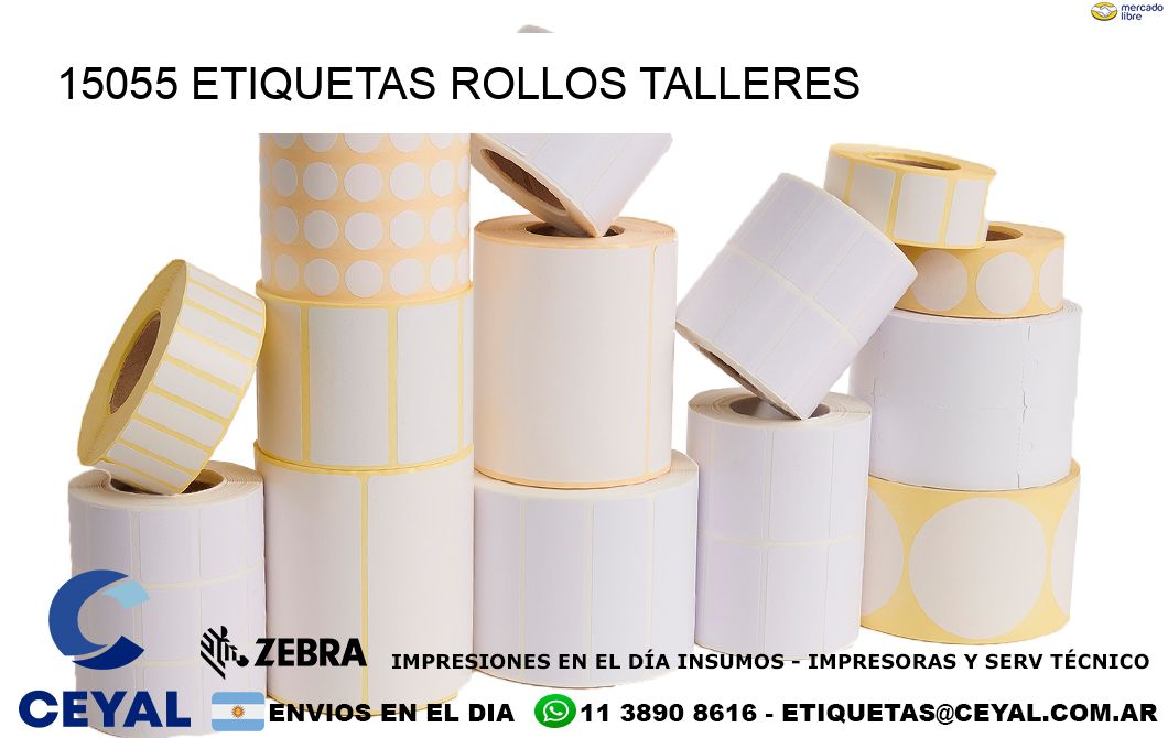 15055 etiquetas rollos TALLERES