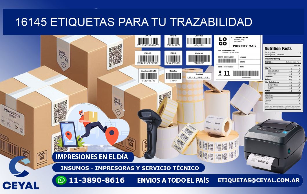 16145 etiquetas para tu trazabilidad